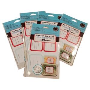 Martha Stewart Home Office 5 Packages Kitchen Labels 24 Stickers per Pack NEW